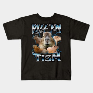 Autism Rizz Em With The Tism Autistic Capybara Kids T-Shirt